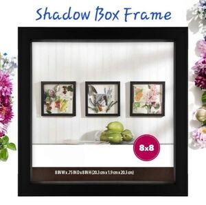 Mainstays "8 × 8" Memorabilia Black Shadow Box Frame‎